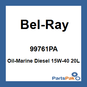 Bel-Ray 99761PA; Oil-Marine Diesel 15W-40 20L