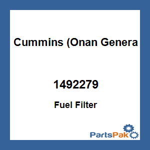 Cummins (Onan Generators) 1492279; Fuel Filter
