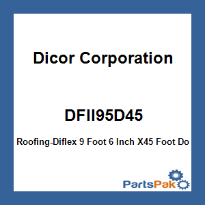Dicor Corporation DFII95D45; Roofing-Diflex 9 Foot 6 Inch X45 Foot Dove