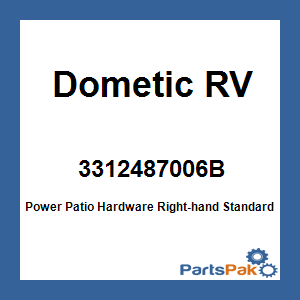Dometic 3312487006B; Power Patio Hardware Right-hand Standard Polar White