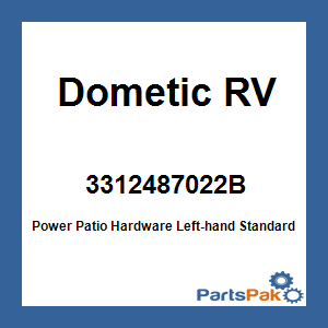Dometic 3312487022B; Power Patio Hardware Left-hand Standard Polar White