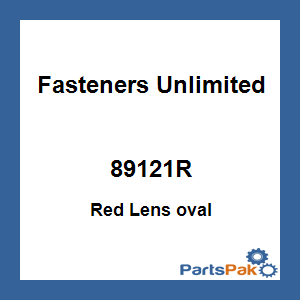 Fasteners Unlimited 89121R; Red Lens oval