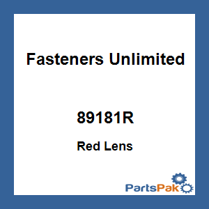 Fasteners Unlimited 89181R; Red Lens