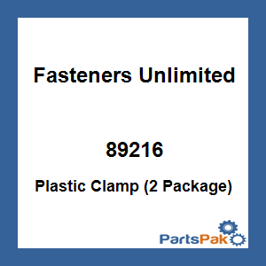 Fasteners Unlimited 89216; Plastic Clamp (2 Package)