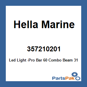 Hella Marine 357210201; Led Light -Pro Bar 60 Combo Beam 31