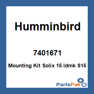 Humminbird 7401671; Mounting Kit Solix 15 Idmk S15