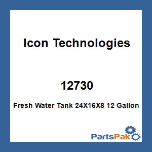 Icon Technologies 12730; Fresh Water Tank 24X16X8 12 Gallon
