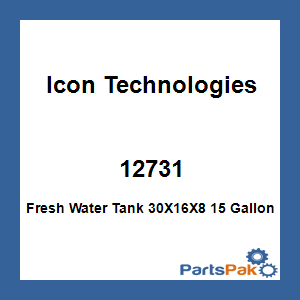 Icon Technologies 12731; Fresh Water Tank 30X16X8 15 Gallon