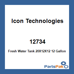 Icon Technologies 12734; Fresh Water Tank 20X12X12 12 Gallon