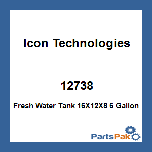 Icon Technologies 12738; Fresh Water Tank 16X12X8 6 Gallon