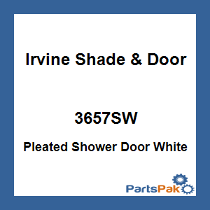 Irvine Shade & Door 3657SW; Pleated Shower Door White