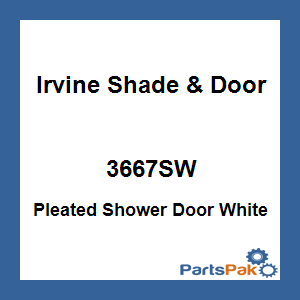 Irvine Shade & Door 3667SW; Pleated Shower Door White