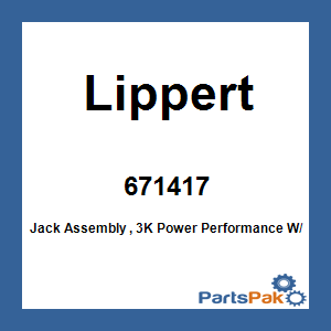 Lippert 671417; Jack Assembly , 3K Power Performance W/ Robo