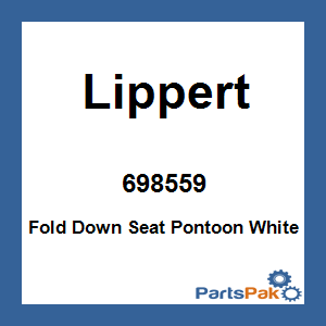 Lippert 698559; Fold Down Seat Pontoon White