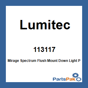 Lumitec 113117; Mirage Down Light, Polished, Spectrum RGBW, Flush Mount