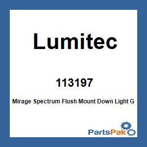 Lumitec 113197; Mirage Down Light, Glass, Spectrum RGBW, Flush Mount