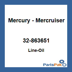Quicksilver 32-863651; Line-Oil Replaces Mercury / Mercruiser