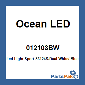 Ocean LED 012103BW; Led Light Sport S3124S-Dual White/ Blue