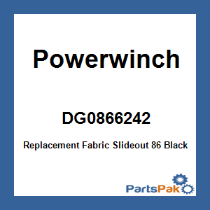 Powerwinch DG0866242; Replacement Fabric Slideout 86 Black