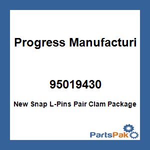 Progress Manufacturing 95-01-9430; New Snap L-Pins Pair Clam Package
