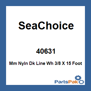 SeaChoice 40631; Mm Nyln Dk Line Wh 3/8 X 15 Foot