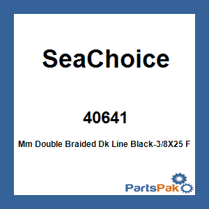 SeaChoice 40641; Mm Double Braided Dk Line Black-3/8X25 Foot