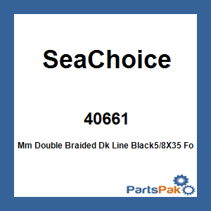 SeaChoice 40661; Mm Double Braided Dk Line Black5/8X35 Foot