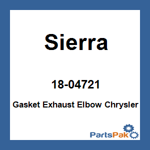 Sierra 18-04721; Gasket Exhaust Elbow Fits Chrysler