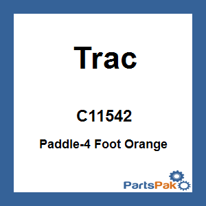 Trac C11542; Paddle-4 Foot Orange
