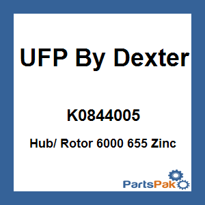 UFP By Dexter K0844005; Hub/ Rotor 6000 655 Zinc