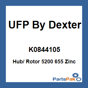 UFP By Dexter K0844105; Hub/ Rotor 5200 655 Zinc