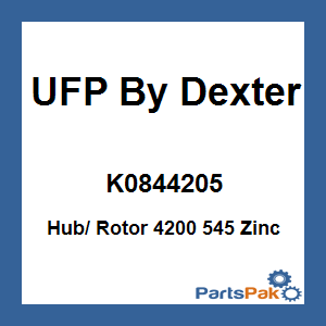 UFP By Dexter K0844205; Hub/ Rotor 4200 545 Zinc