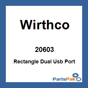 Wirthco 20603; Rectangle Dual Usb Port