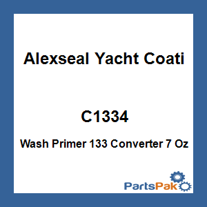 Alexseal Yacht Coating C1334; Wash Primer 133 Converter 7 Oz
