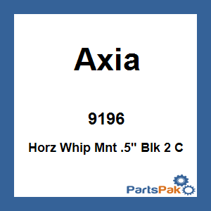 Axia Alloys MODHW-BK; Horizontal Whip Mount .5-inch Blac 2 Clamps Needed