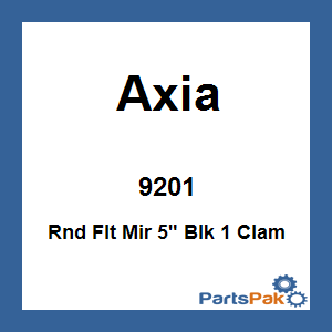 Axia Alloys MOD5FSM-BK; Round Flat Mirror 5-inch Black 1 Clamp Needed