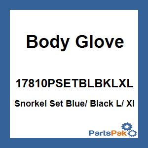 Body Glove 17810PSETBLBKLXL; Snorkel Set Blue/ Black L/ Xl