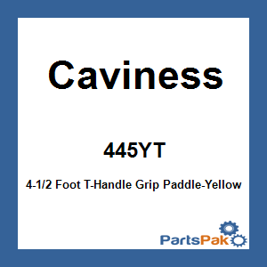 Caviness 445YT; 4-1/2 Foot T-Handle Grip Paddle-Yellow