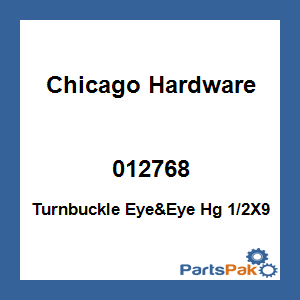 Chicago Hardware 012768; Turnbuckle Eye&Eye Hg 1/2X9
