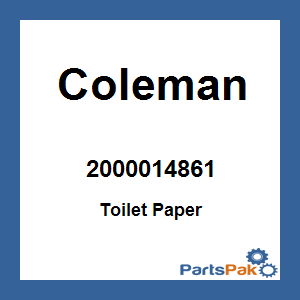 Coleman 2000014861; Bathroom Toilet Tissue Paper