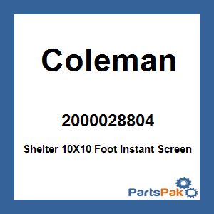 Coleman 2000028804; Shelter 10X10 Foot Instant Screen