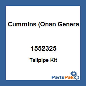 Cummins (Onan Generators) 1552325; Tailpipe Kit