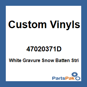 Custom Vinyls 47020371D; White Gravure Snow Batten Stri
