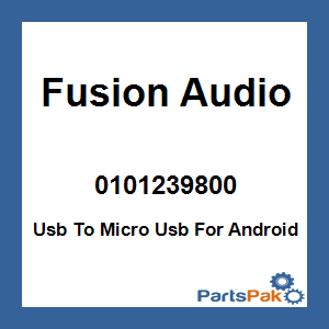 Fusion Audio 0101239800; Usb To Micro Usb For Android