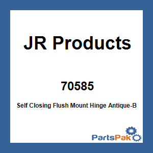 JR Products 70585; Self Closing Flush Mount Hinge Antique-Black
