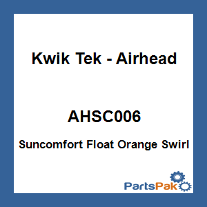 Kwik Tek - Airhead AHSC-006; Suncomfort Float Orange Swirl