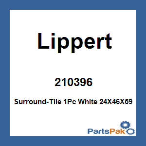 Lippert 210396; Surround-Tile 1Pc White 24X46X59