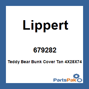 Lippert 679282; Teddy Bear Bunk Cover Tan 4X28X74