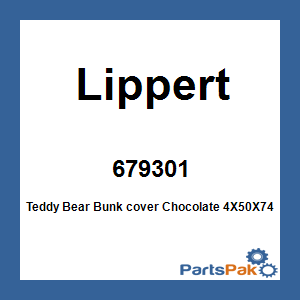 Lippert 679301; Teddy Bear Bunk cover Chocolate 4X50X74