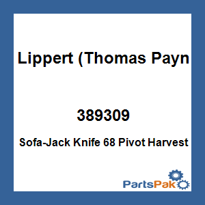 Lippert (Thomas Payne) 389309; Sofa-Jack Knife 68 Pivot Harvest